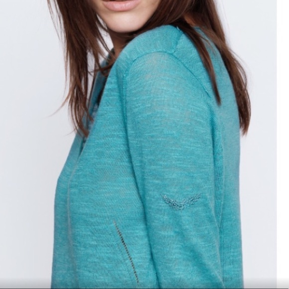 Zadig & Voltaire V-Neck Logo Sweater - Size Medium - Picture 4 of 15